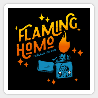 Flaming Homo Sticker